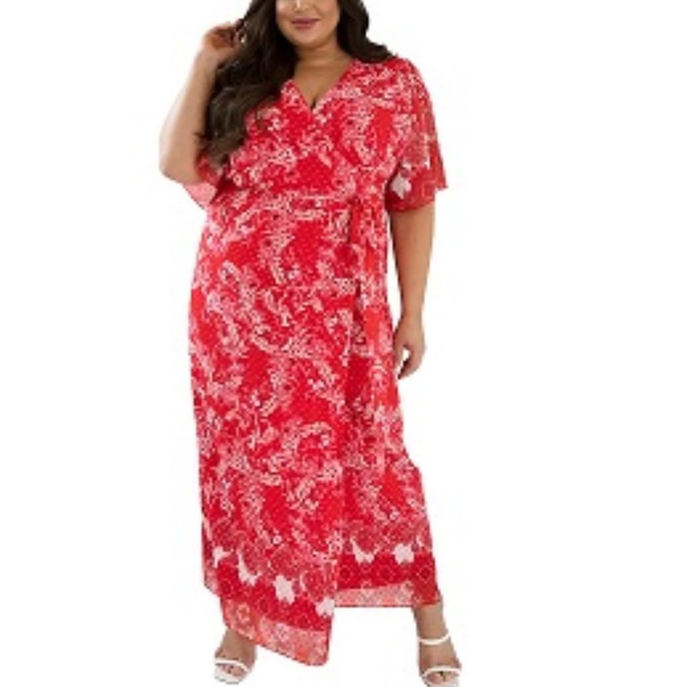 NEW Marée Pour Toi Printed Wrap Maxi P1346